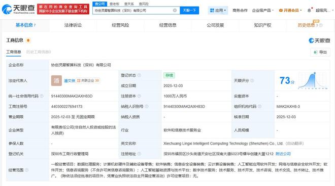 协创数据布局智能算力领域，深圳灵犀智算公司扬帆起航
